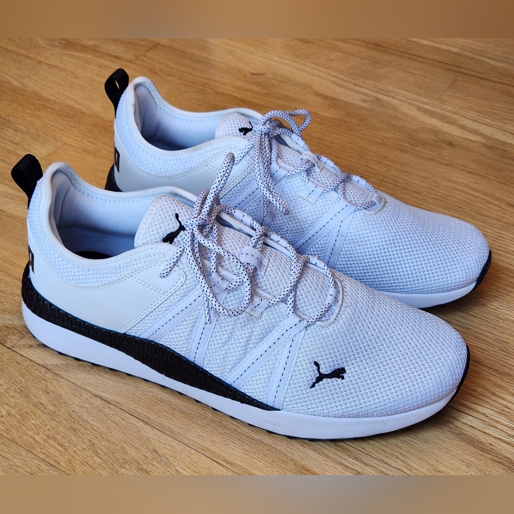 New! Puma Men's 13 White Pacer Next Apex Sneakers